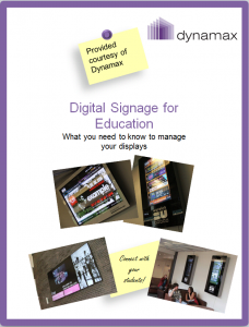 Digital signage for schools