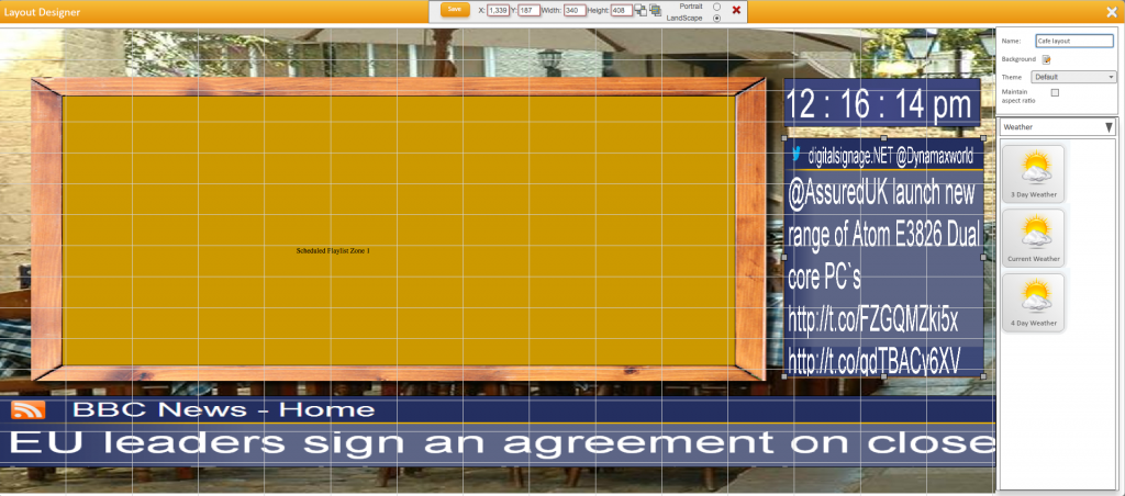 digital signage layout design