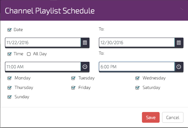 digitalsignage.net channel-schedule