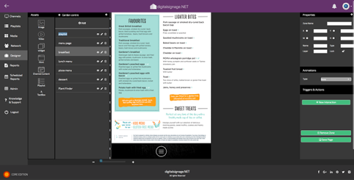 Using digitalsignage.NET to create touch screen enabled content.