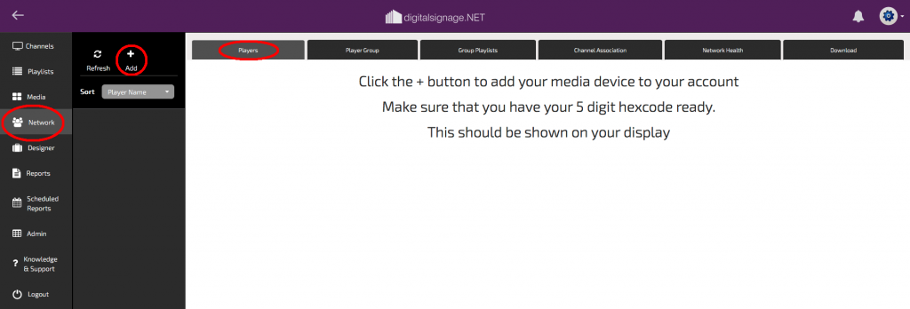 digitalsignage.net add media player