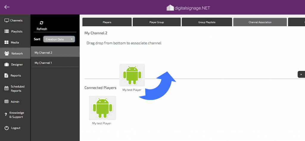 digitalsignage.NET Change Channel