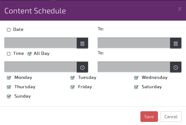 Contentschedule