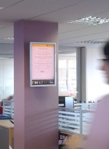 digital signage software for corporate communications