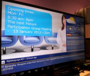 Health care digital signage