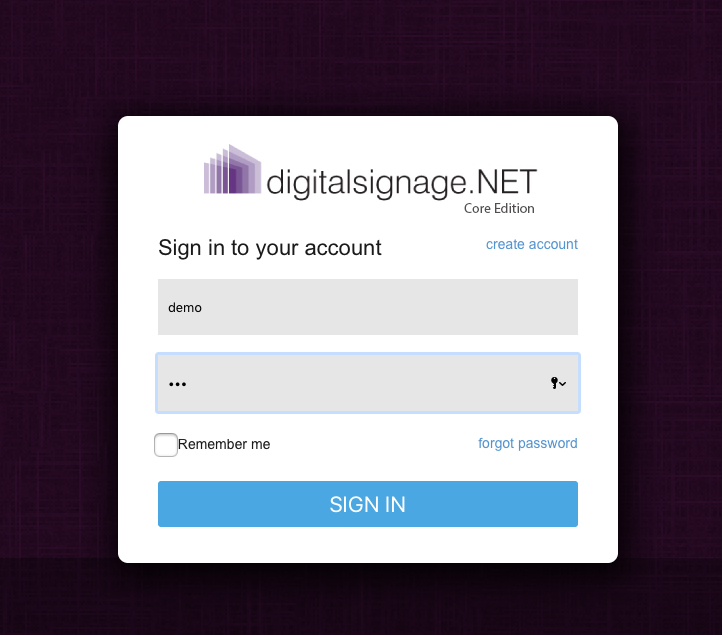 digitalsignage.net login